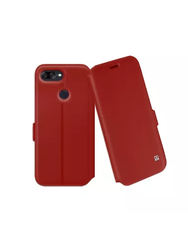 Zenfone Max Plus M1 ZB570TL Etui Folio Cuir Prestige - Rouge | Ibroz