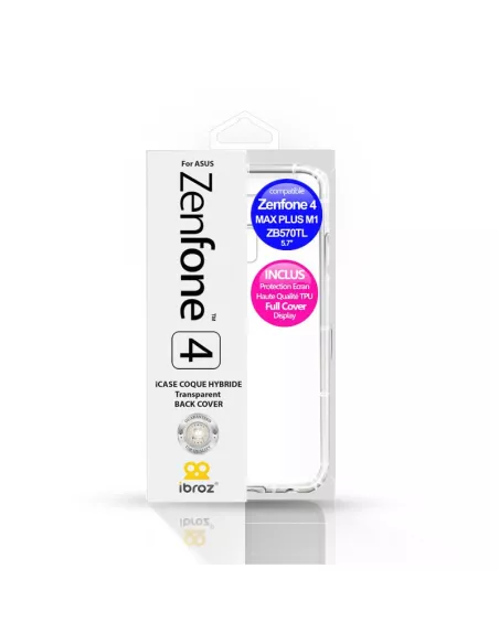 Zenfone Max Plus M1 (ZB570TL) Pack Coque antichocs + Protection écr...