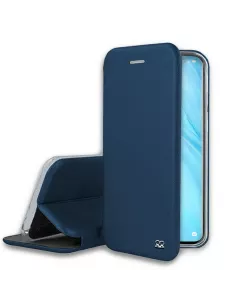 Oppo Reno 4 PRO (4G) Leather Case Folio Clam + Tempered Glass - Blue | I...