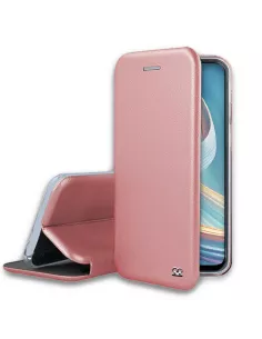 Oppo Reno 4Z Folio Clam Leather Case + Tempered Glass - Rose Gold | Ibroz