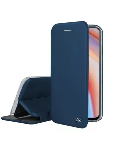 Oppo Reno 4 Folio Clam Leather Case + Tempered Glass - Blue | Ibroz