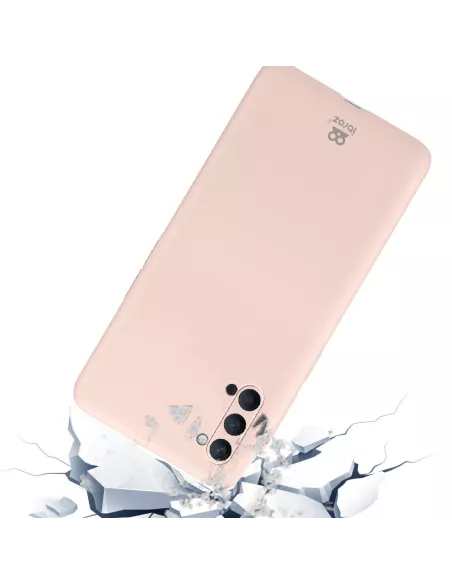 Oppo Reno 4 Case Liquid Silicone Soft Touch + Tempered Glass - Pink ...