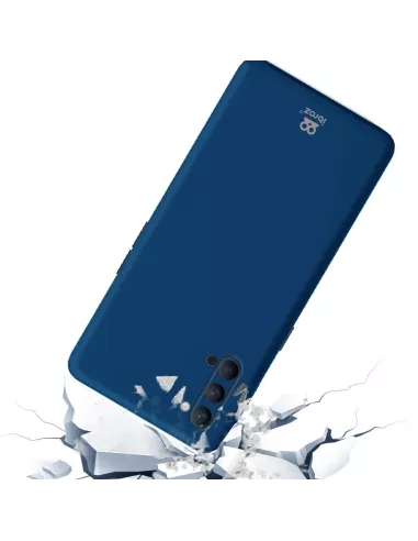 Oppo Reno 4 Coque Liquid Silicone Soft Touch + Verre Trempé - Bleu ...