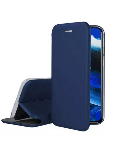 Oppo Reno 2 Etui Cuir Folio Clam + Verre Trempé + Bleu | Ibroz