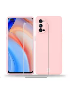 Oppo Reno 4 Pro (5G) Coque Liquid Silicone Soft Touch + Rose | Ibroz