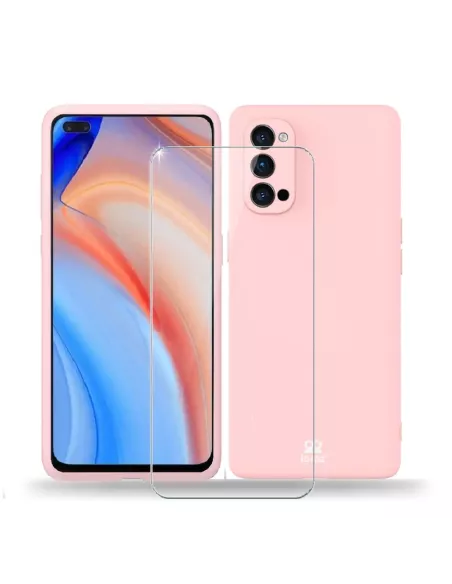 Oppo Reno 4 Pro (5G) Coque Liquid Silicone Soft Touch + Rose | Ibroz