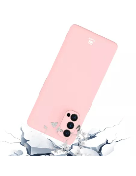 Oppo Reno 4 Pro (5G) Coque Liquid Silicone Soft Touch + Rose | Ibroz