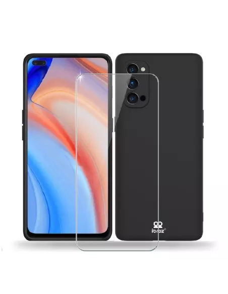 Oppo Reno 4 Pro (5G) Case Liquid Silicone Soft Touch + Black | Ibroz