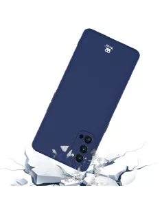 Oppo Reno 4 Pro (5G) Coque Liquid Silicone Soft Touch + Bleu | Ibroz 2