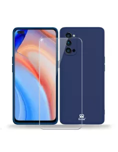 Oppo Reno 4 Pro (5G) Coque Liquid Silicone Soft Touch + Bleu | Ibroz