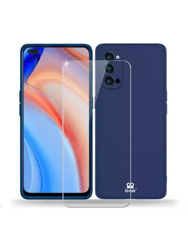 Oppo Reno 4 Pro (5G) Coque Liquid Silicone Soft Touch + Bleu | Ibroz