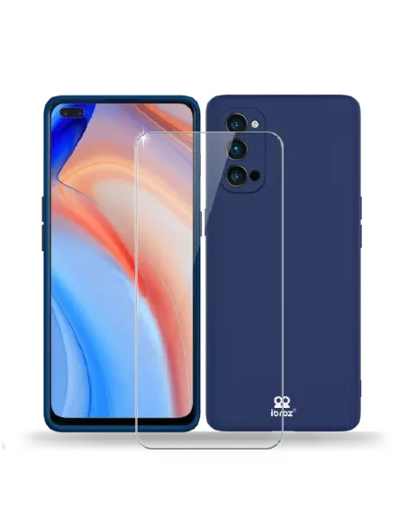 Oppo Reno 4 Pro (5G) Coque Liquid Silicone Soft Touch + Bleu | Ibroz