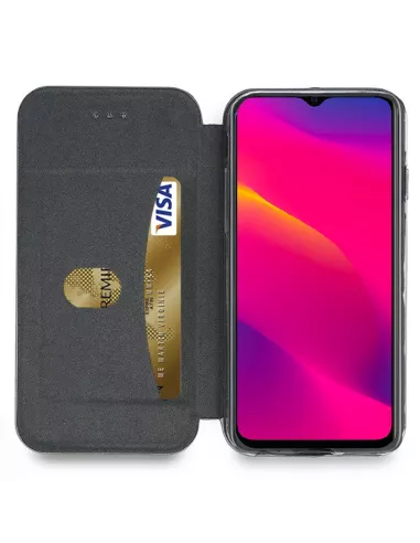 Oppo A5 2020 Folio Clam Leather Case + Tempered Glass + Blue | Ibroz