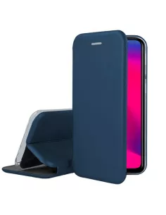 Oppo A5 2020 Etui Cuir Folio Clam + Verre Trempé + Bleu | Ibroz