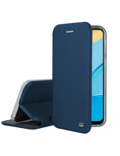 Oppo A15 Folio Clam Leather Case - Blue | Ibroz