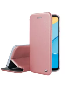 Oppo A15 Folio Clam Leather Case - Rose Gold | Ibroz