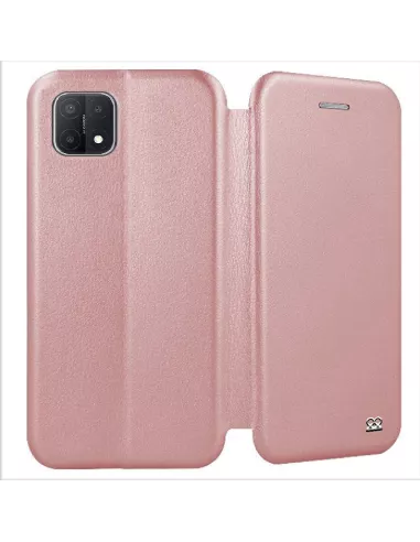 Oppo A15 Etui Cuir Folio Clam - Rose Gold | Ibroz