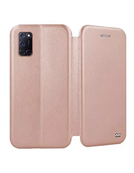 Oppo A72 Etui Cuir Folio Clam - Rose Gold | Ibroz
