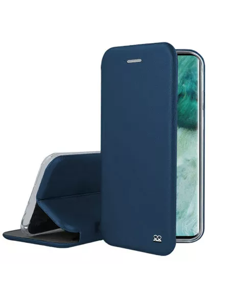 Oppo Find X2 Pro Leather Case Folio Clam + Blue | Ibroz