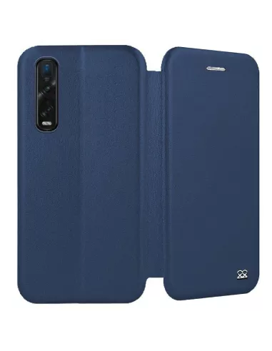 Oppo Find X2 Pro Etui Cuir Folio Clam + Bleu | Ibroz