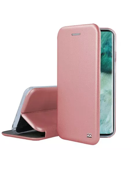 Oppo Find X2 Pro Leather Case Folio Clam + Rose Gold | Ibroz
