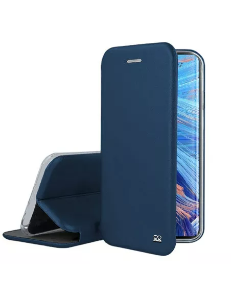 Oppo Find X2 Neo Leather Case Folio Clam - Blue | Ibroz
