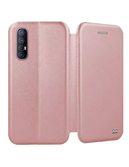 Oppo Find X2 Neo Leather Case Folio Clam - Rose Gold | Ibroz