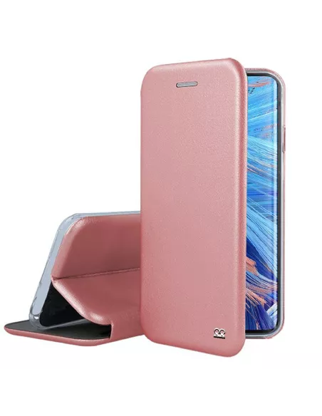 Oppo Find X2 Neo Leather Case Folio Clam - Rose Gold | Ibroz