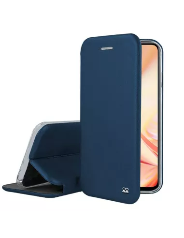 Oppo Find X2 Lite Leather Case Folio Clam - Blue | Ibroz