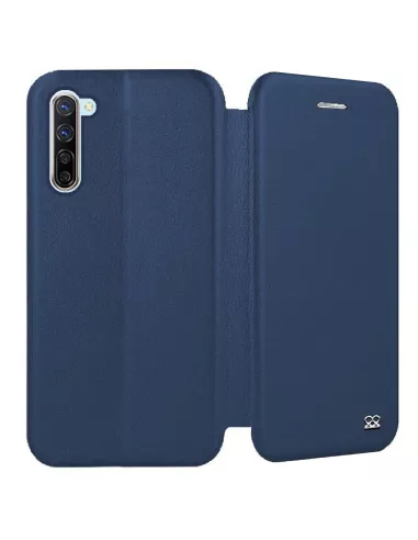 Oppo Find X2 Lite Leather Case Folio Clam - Blue | Ibroz