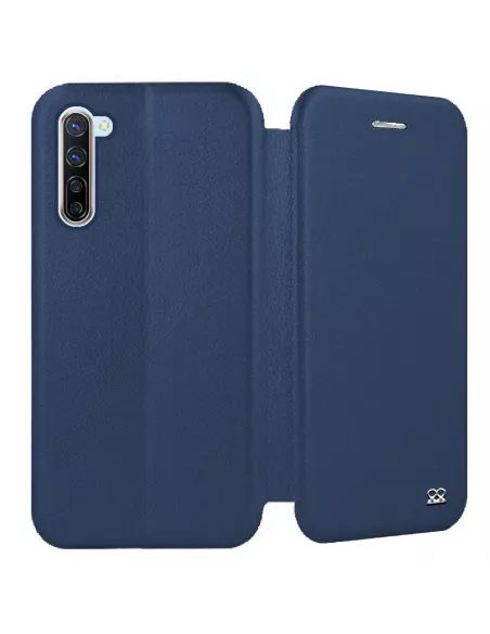 Oppo Find X2 Lite Leather Case Folio Clam - Blue | Ibroz