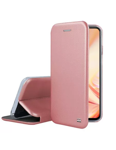 Oppo Find X2 Lite Leather Case Folio Clam - Rose Gold | Ibroz
