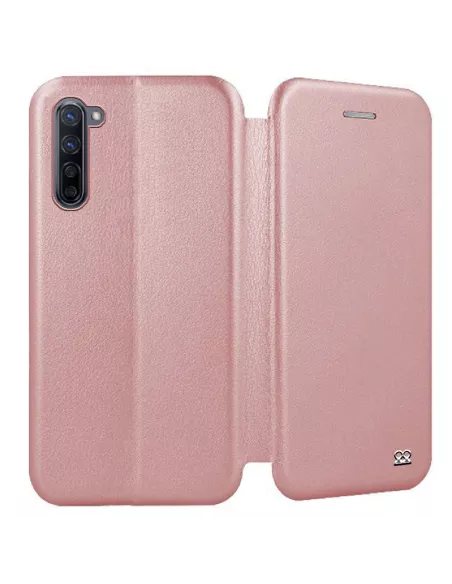 Oppo Find X2 Lite Leather Case Folio Clam - Rose Gold | Ibroz