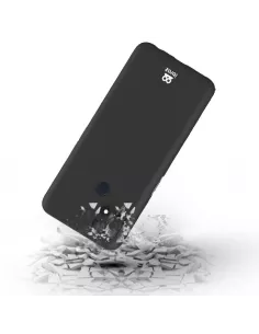 Oppo A15 Liquid Silicone Soft Touch Case + 9H Tempered Glass - Black ... 2
