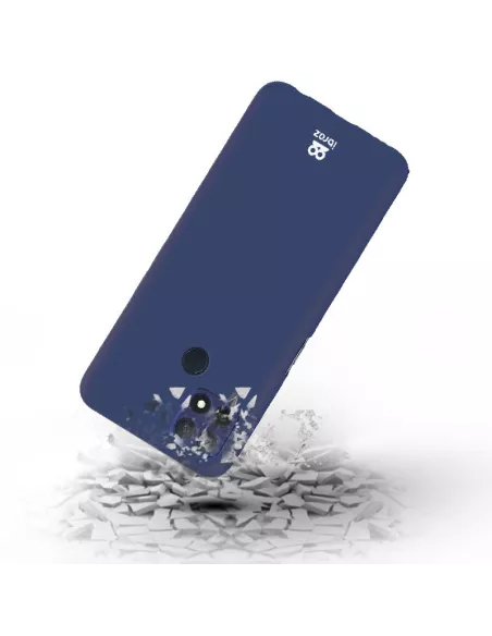 Oppo A15 Coque Liquid Silicone Soft Touch + Verre trempé 9H - Bleu ...