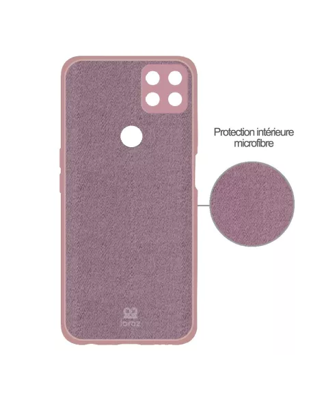 Oppo A15 Liquid Silicone Soft Touch Case + 9H Tempered Glass - Pink ...
