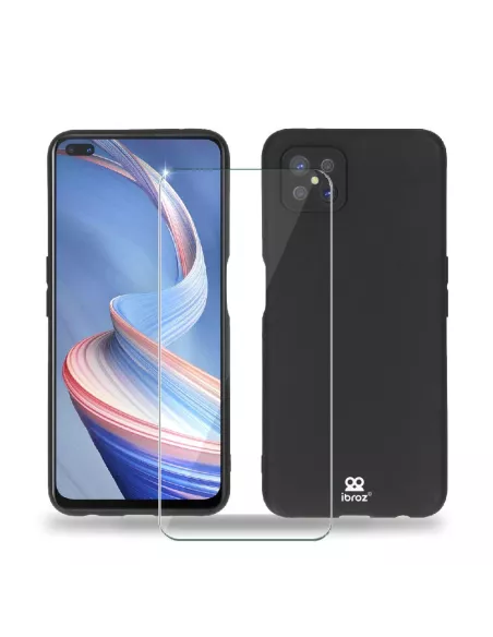 Oppo Reno 4Z (5G) Case Liquid Silicone Soft Touch black + Protective...