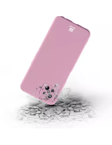 Oppo Reno 4Z (5G) Coque Liquid Silicone Soft Touch rose + Protectio...