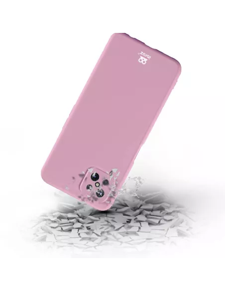 Oppo Reno 4Z (5G) Coque Liquid Silicone Soft Touch rose + Protectio...