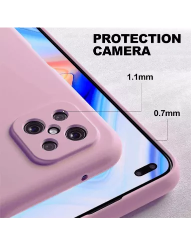 Oppo Reno 4Z (5G) Case Liquid Silicone Soft Touch pink + Protective...