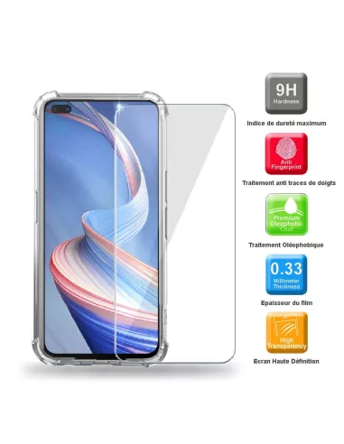 Oppo Reno 4Z (5G) - Pack Coque antichocs + Protection écran 9H | Ibroz