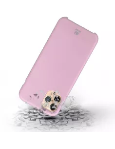 iPhone 11 Pro Liquid Silicone Case + Tempered Glass - Pink | Ibroz 2