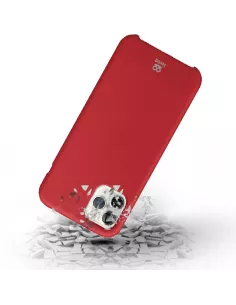 iPhone 11 Pro Coque Liquid Silicone + Verre trempé - Rouge | Ibroz 2
