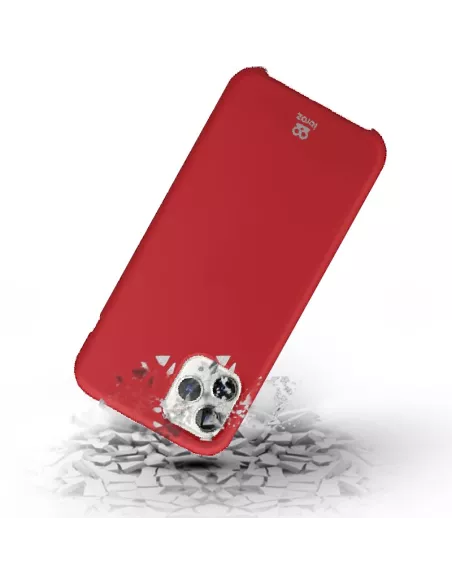 iPhone 11 Pro Liquid Silicone + Tempered Glass Case - Red | Ibroz