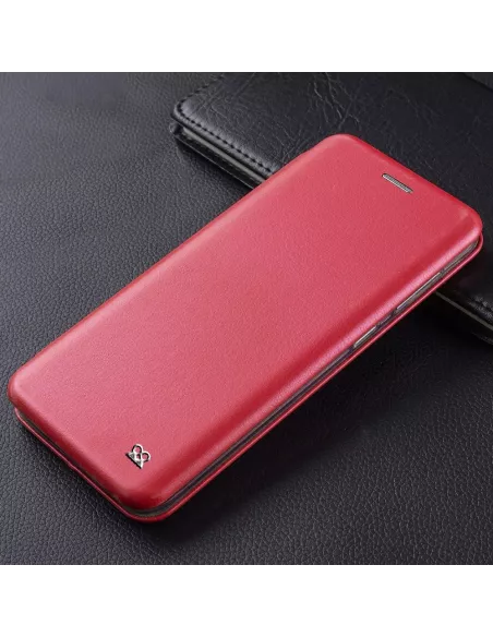 iPhone 7/8/SE (2020) Folio Leather Case + 9H Tempered Glass - Red | Ibroz
