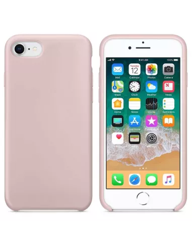 iPhone 7/8/SE Coque Liquid Silicone Soft Touch - Rose | Ibroz