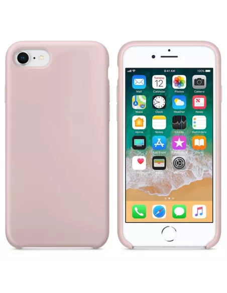 iPhone 7/8/SE Coque Liquid Silicone Soft Touch - Rose | Ibroz