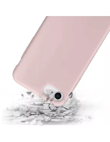 iPhone 7/8/SE Coque Liquid Silicone Soft Touch - Rose | Ibroz