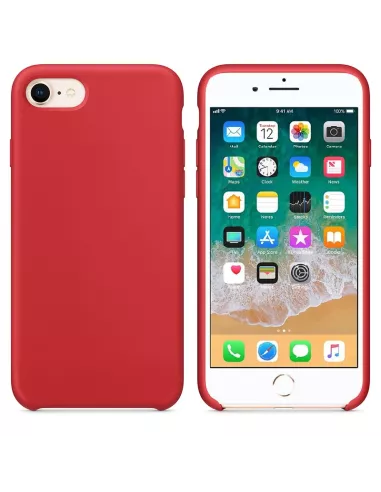 iPhone 7/8/SE Coque Liquid Silicone Soft Touch - Rouge | Ibroz