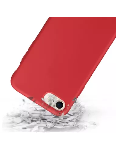 iPhone 7/8/SE Coque Liquid Silicone Soft Touch - Rouge | Ibroz